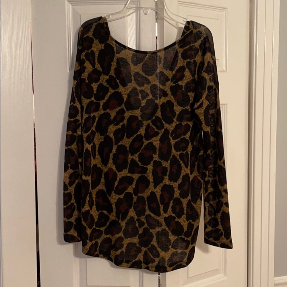 Cheetah Blouse with Backless detail